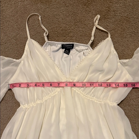 HOMAGE Cream Mini Dress - Picture 5 of 8